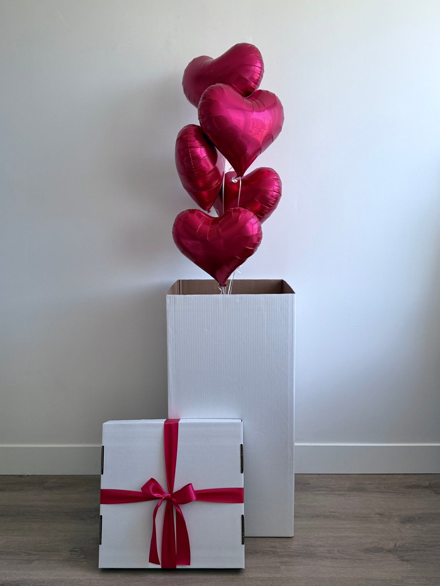 Metallic Red Heart Bouquet