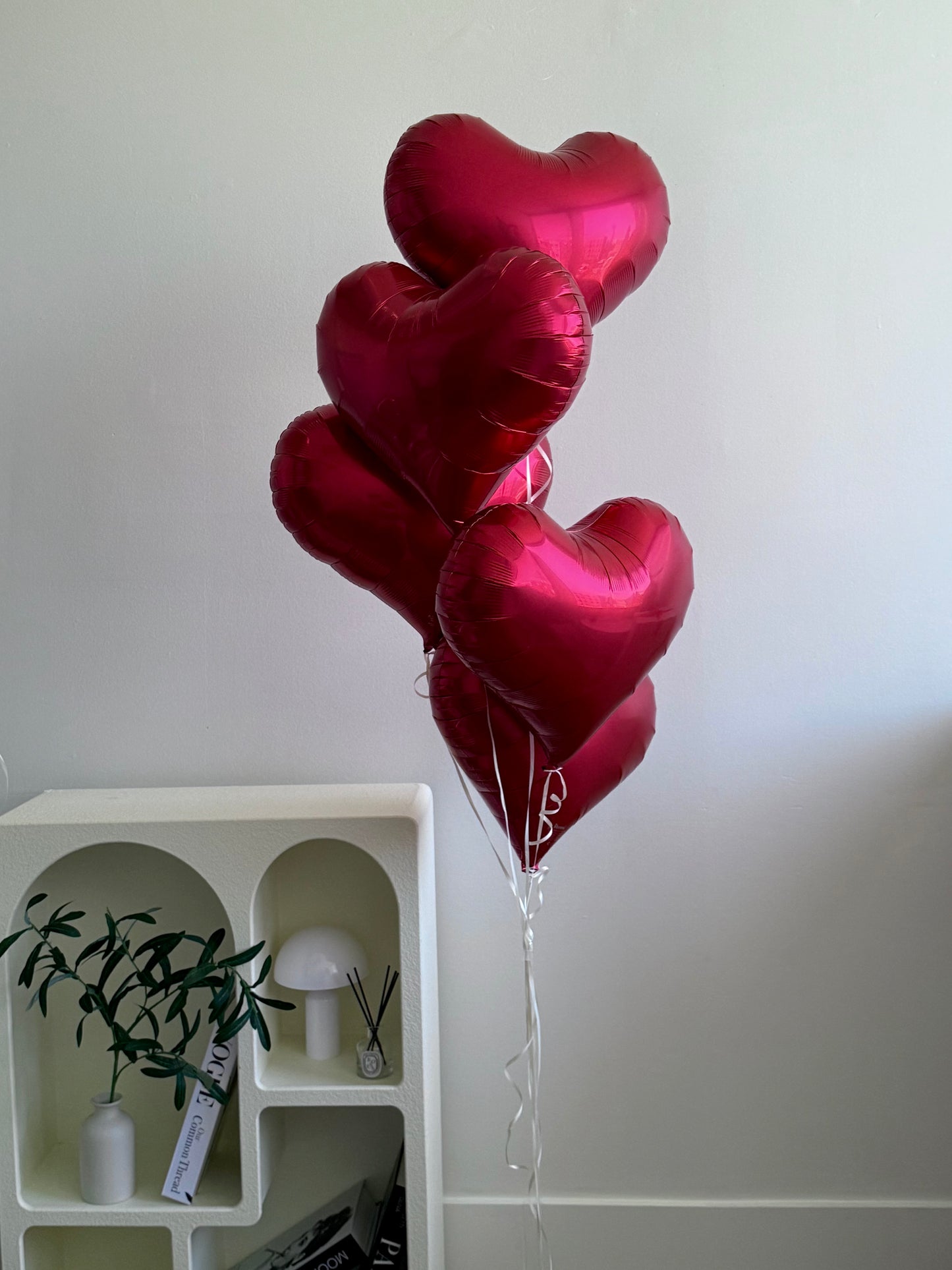 Metallic Red Heart Bouquet