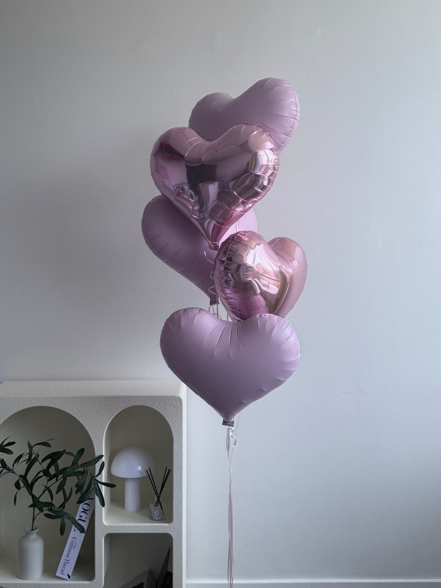 Matte Pink & Metallic Pink Heart Bouquet