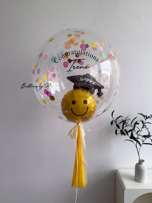 Graduation Smiley in a Bubble