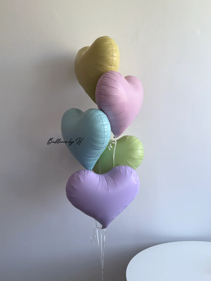 Matte Pastel Heart Bouquet