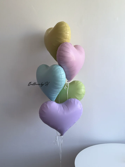 Matte Pastel Heart Bouquet