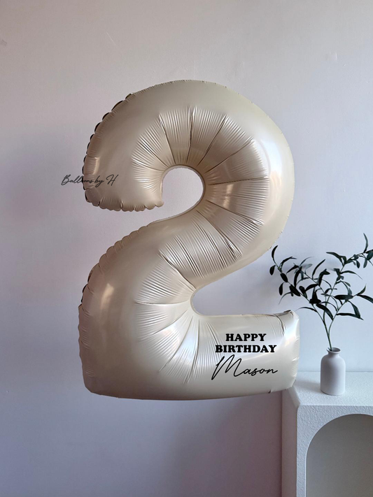 40" Cream Number Balloon